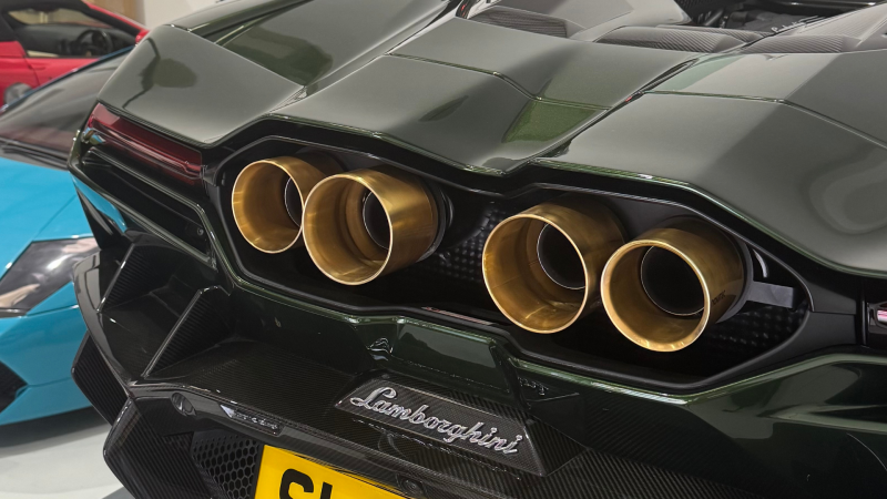Photo of Novitec Stainless Steel Gold Tailpipes for the Lamborghini Revuelto - Image 4